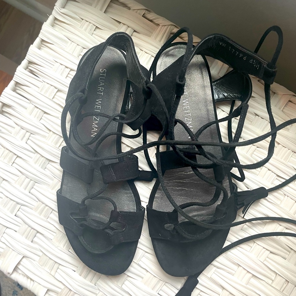 Stuart Weitzman Suede Gladiator Sandal